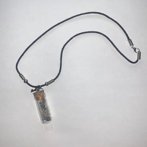 beaded glass jar necklace